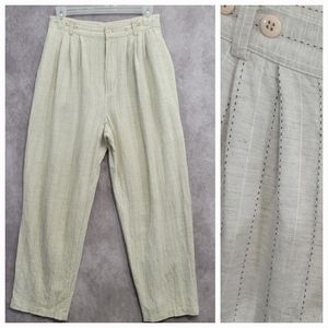 Vintage Made in USA Linen Blend High Rise Pants size Small